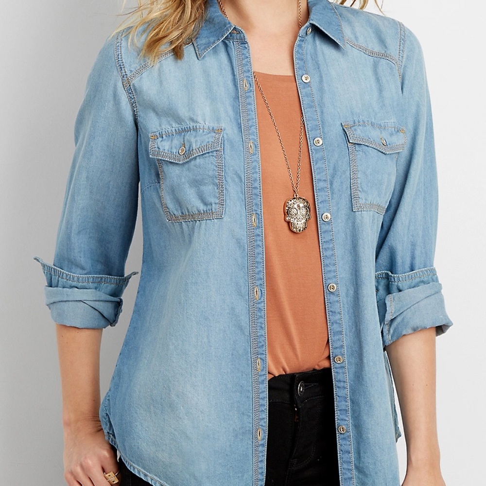 Maurice’s light chambray button down